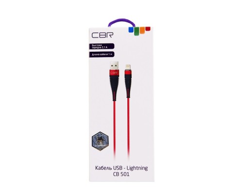 Кабель Lightning to USB CBR CB 501 Red