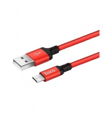 Кабель USB Micro/ HOCO HC-62912 X14/ 2m/ 1.7A/ Нейлон/ Red&Black                                                                                                                                                                                          
