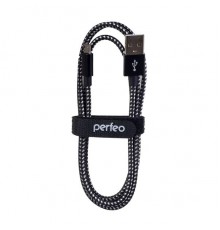 Кабель PERFEO USB2.0 A вилка - Micro USB вилка, черно-белый, длина 3 м. (U4802)                                                                                                                                                                           