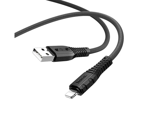 Кабель USB Lightning/ HOCO HC-55810 X67/ 1m/ 2.4A/ Силикон/ Black