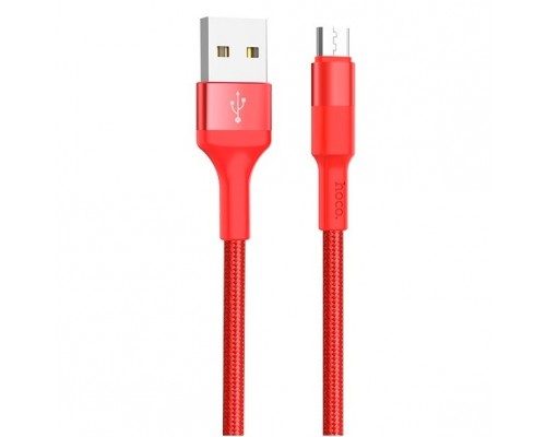 Кабель USB Micro/ HOCO HC-80237 X26/ 1m/ 2A/ Нейлон/ Red