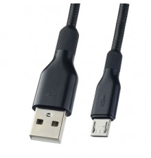 Кабель PERFEO USB2.0 A вилка - Micro USB вилка, силикон, черный, длина 1 м. (U4807)                                                                                                                                                                       