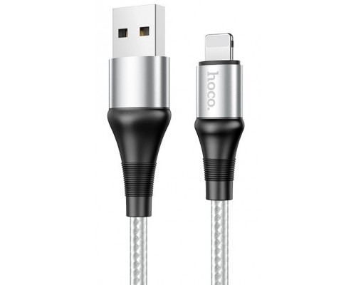 Кабель USB Lightning/ HOCO HC-34204 X50/ 1m/ 2.4A/ Нейлон/ Gray