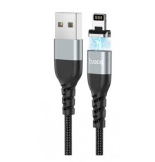 Кабель USB Lightning/ HOCO HC-42186 U96/ Магнитный: данные + зарядка/ 1.2m/ 2.4A/ Нейлон/ Black                                                                                                                                                           