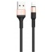 Кабель USB Lightning/ HOCO HC-80183 X26/ 1m/ 2A/ Нейлон/ Black&Gold