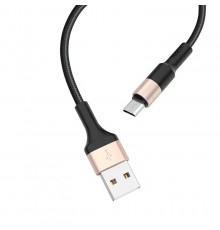 Кабель USB Micro/ HOCO HC-80213 X26/ 1m/ 2A/ Нейлон/ Black&Gold                                                                                                                                                                                           