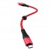 Кабель USB Micro/ HOCO HC-10550 X38/ 1m/ 2.4A/ Нейлон/ Red