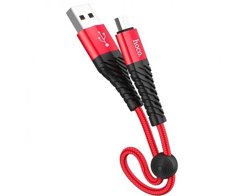 Кабель USB Micro/ HOCO HC-10550 X38/ 1m/ 2.4A/ Нейлон/ Red