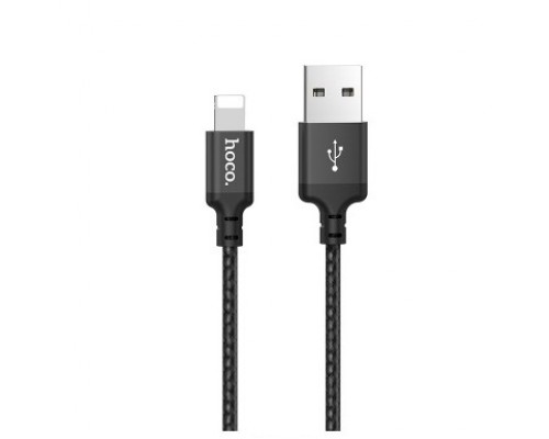 Кабель USB Lightning/ HOCO HC-62820 X14/ 1m/ 2A/ Нейлон/ Black
