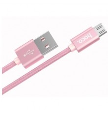 Кабель USB Micro/ HOCO HC-32212 X2/ 1m/ 2.4A/ Нейлон/ Rose Gold                                                                                                                                                                                           