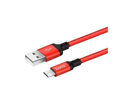 Кабель USB Micro/ HOCO HC-62851 X14/ 1m/ 2A/ Нейлон/ Red&Black