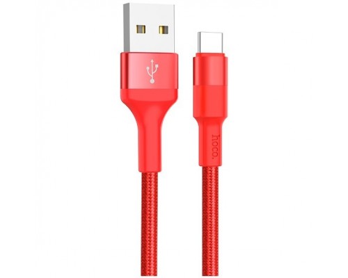 Кабель USB Type-C/ HOCO HC-80268 X26/ 1m/ 2A/ Нейлон/ Red