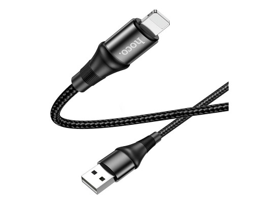 Кабель USB Lightning/ HOCO HC-34198 X50/ 1m/ 2.4A/ Нейлон/ Black