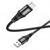 Кабель USB Lightning/ HOCO HC-34198 X50/ 1m/ 2.4A/ Нейлон/ Black