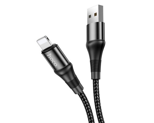 Кабель USB Lightning/ HOCO HC-34198 X50/ 1m/ 2.4A/ Нейлон/ Black