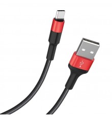 Кабель USB Type-C/ HOCO HC-80251 X26/ 1m/ 2A/ Нейлон/ Black&Red                                                                                                                                                                                           