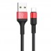 Кабель USB Type-C/ HOCO HC-80251 X26/ 1m/ 2A/ Нейлон/ Black&Red