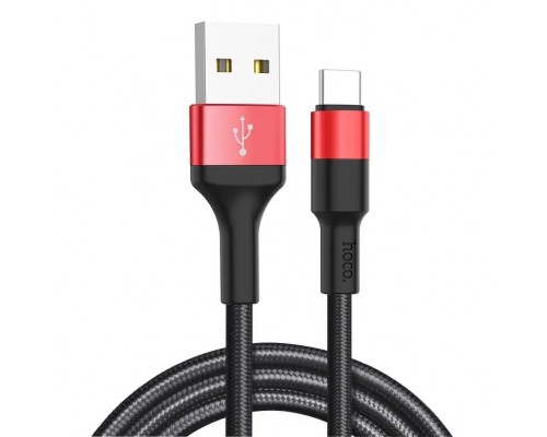 Кабель USB Type-C/ HOCO HC-80251 X26/ 1m/ 2A/ Нейлон/ Black&Red