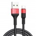 Кабель USB Type-C/ HOCO HC-80251 X26/ 1m/ 2A/ Нейлон/ Black&Red