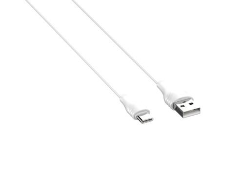Кабель USB Type-C/ LDNIO LS552/ 2m/ 2.1A/ медь: 86 жил/ Плоский/ White