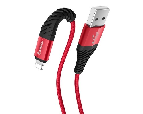 Кабель USB Lightning/ HOCO HC-10536 X38/ 1m/ 2.4A/ Нейлон/ Red
