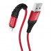 Кабель USB Lightning/ HOCO HC-10536 X38/ 1m/ 2.4A/ Нейлон/ Red