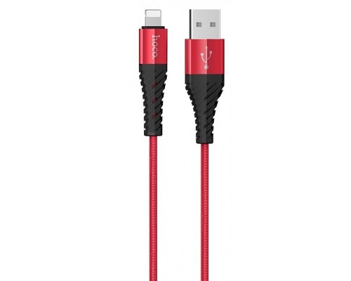 Кабель USB Lightning/ HOCO HC-10536 X38/ 1m/ 2.4A/ Нейлон/ Red