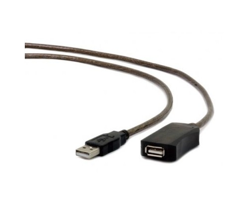 Кабель активный удлинитель Filum USB 2.0, 10 м., черный, разъемы: USB A male-USB A female, пакет. (FL-C-U2-AM-AF-10M)