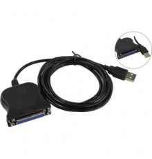 Кабель-адаптер USB Am to LPT DB25F (доп.порт LPT в систему), длина 1.8м, крепеж разъема - гайки ORIENT ULB-225N18                                                                                                                                         