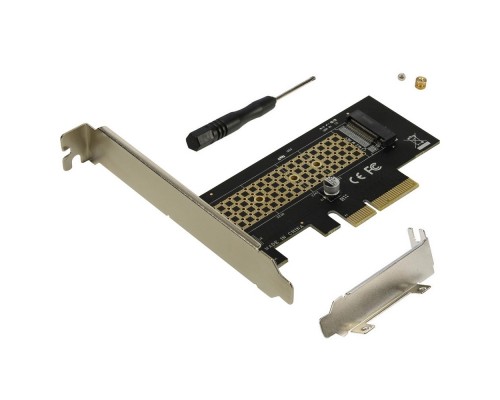 Переходник ORIENT C300E PCI-E 4x->M.2 M-key NVMe SSD, тип 2230/2242/2260/2280, планки крепления в комплекте (31100)