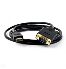 Кабель-адаптер ORIENT C702, HDMI M --> VGA 15M, длина 1.8 метра, черный                                                                                                                                                                                   