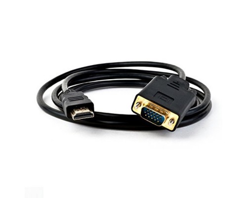 Кабель-адаптер ORIENT C702, HDMI M --> VGA 15M, длина 1.8 метра, черный