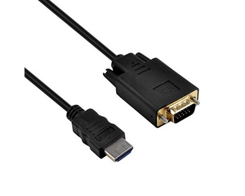 Кабель-адаптер ORIENT C702, HDMI M --> VGA 15M, длина 1.8 метра, черный