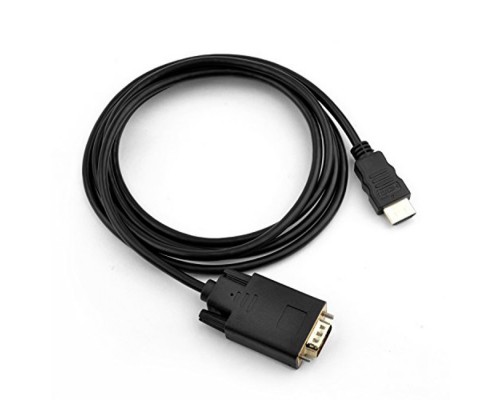 Кабель-адаптер ORIENT C702, HDMI M --> VGA 15M, длина 1.8 метра, черный