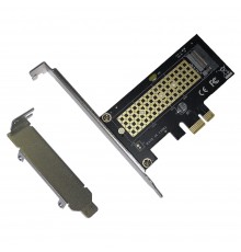 Переходник ORIENT C302E PCI-Ex1->M.2 M-key NVMe SSD, тип 2230/2242/2260/2280, 2 планки крепления в комплекте (31152)                                                                                                                                      