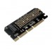 Переходник ORIENT C299E PCI-E 16x->M.2 M-key NVMe SSD, тип 2230/2242/2260/2280 (30899)