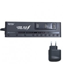 Контроллер HUB GR-380UAB Ginzzu USB 3.0 10 port + adapter                                                                                                                                                                                                 