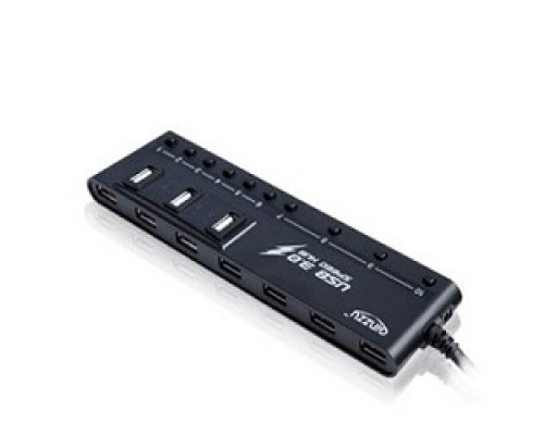 Контроллер HUB GR-380UAB Ginzzu USB 3.0 10 port + adapter