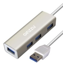 Концентратор Ginzzu GR-517UB 4-х портовый USB 3.0                                                                                                                                                                                                         