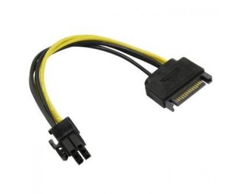 Переходник питания для PCI-Ex видеокарт ORIENT C512 SATA 15pin (M) -> 6pin