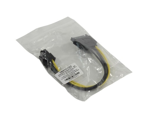 Переходник питания для PCI-Ex видеокарт ORIENT C512 SATA 15pin (M) -> 6pin