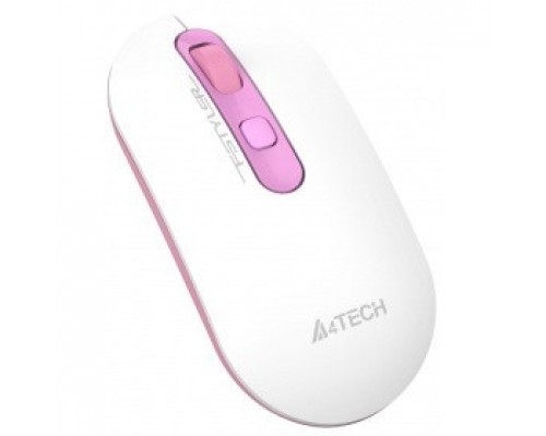 Мышь A4Tech Fstyler FG20 Sakura белый/розовый оптическая (2000dpi) беспроводная USB (4but)