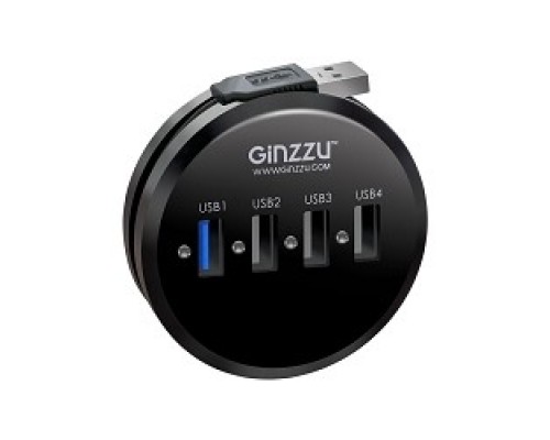 Контроллер HUB GR-314UB Ginzzu USB 3.0/2.0, 4 port (1xUSB3.0+3xUSB2.0)