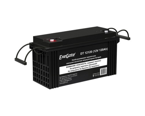 Аккумуляторная батарея ExeGate EX282988RUS DT 12120 (12V 120Ah, под болт М8)