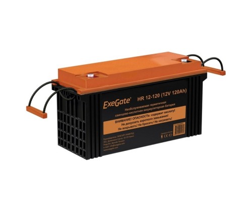 Аккумуляторная батарея ExeGate EX282989RUS HR 12-120 (12V 120Ah, под болт М8)