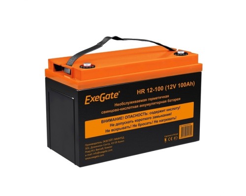 Аккумуляторная батарея ExeGate EX282987RUS HR 12-100 (12V 100Ah, под болт М6)