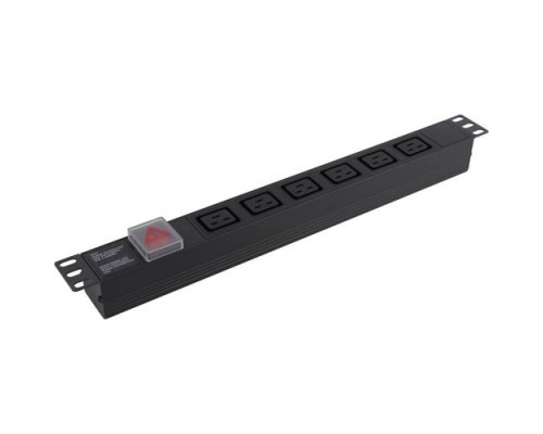 Блок розеток горизонтальный ExeGate ServerPro PDU-19H012 Al-6С19-C20-SW, 19