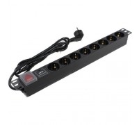 Блок розеток горизонтальный ExeGate ServerPro PDU-19H807 Al-8S-EU2-SW-SPD1, 19
