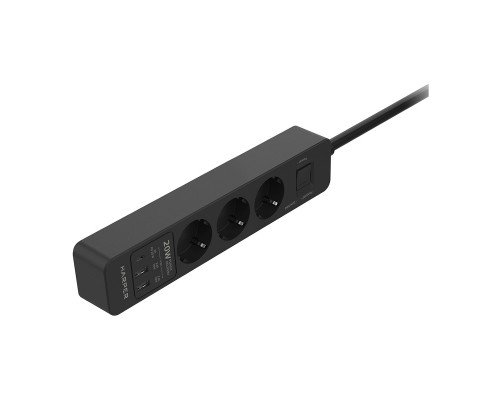 Удлинитель с USB зарядкой HARPER UCH-350 Black PD3.0
