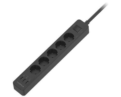 Удлинитель с USB зарядкой HARPER UCH-510 Black